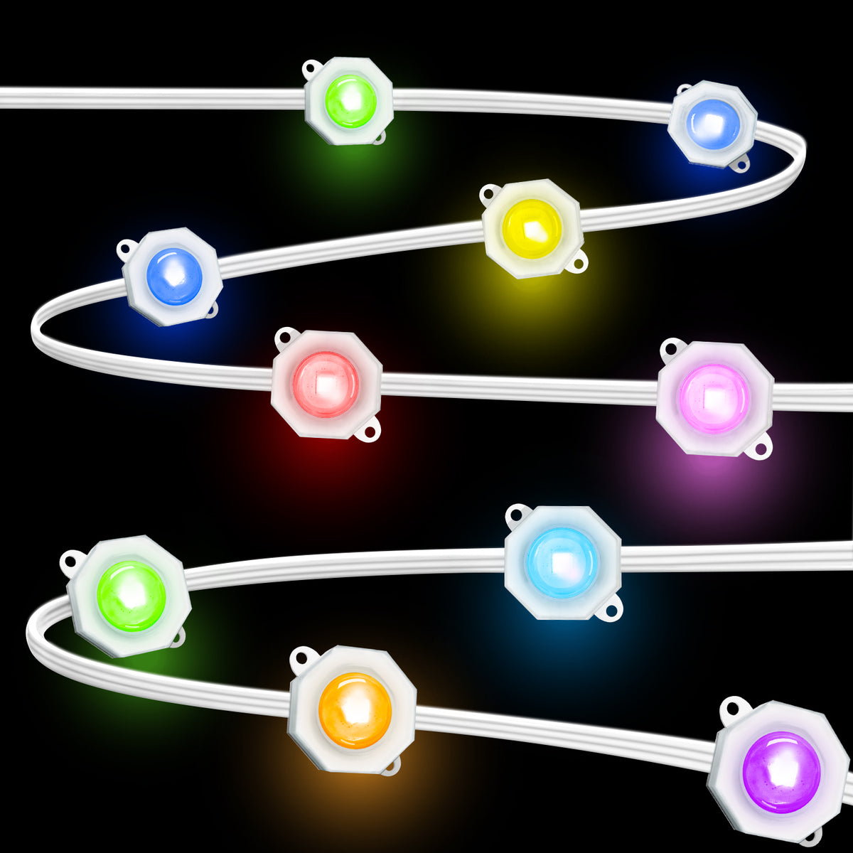 50ft Permanent Outdoor Lights for House,Smart RGB+IC LED Christmas Lights Outside with 16 Million DIY Colors,IP65 Waterproof, Works with Alexa,Google Assistant,for Halloween Holiday Daily Decorations