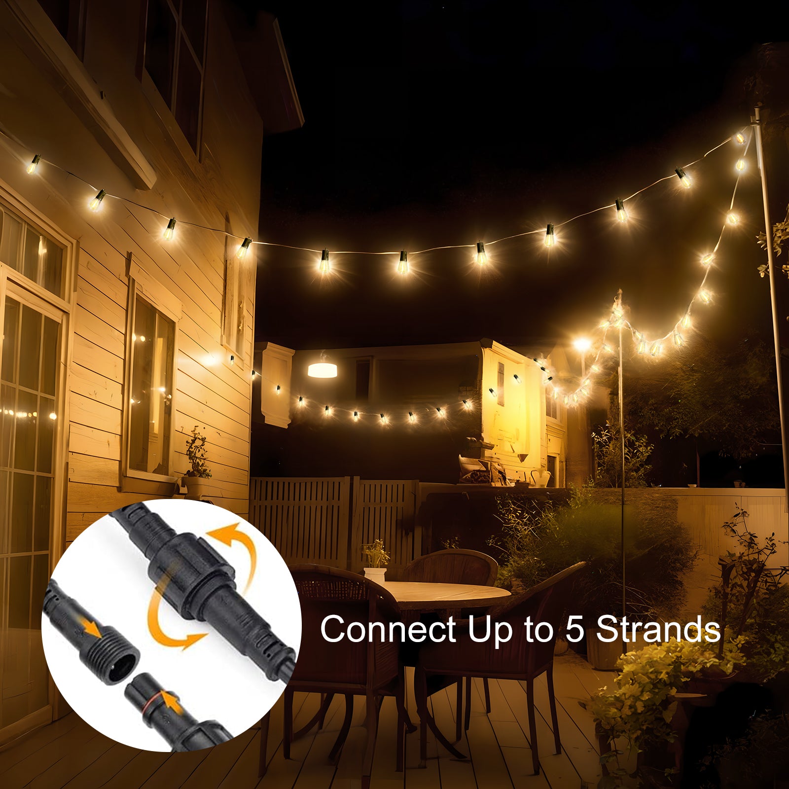 Brimax 2200K S14 E12 dimmable LED String Lights