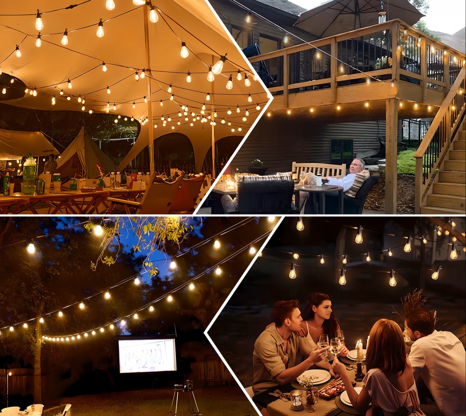 Brimax 2200K S14 E12 dimmable LED String Lights