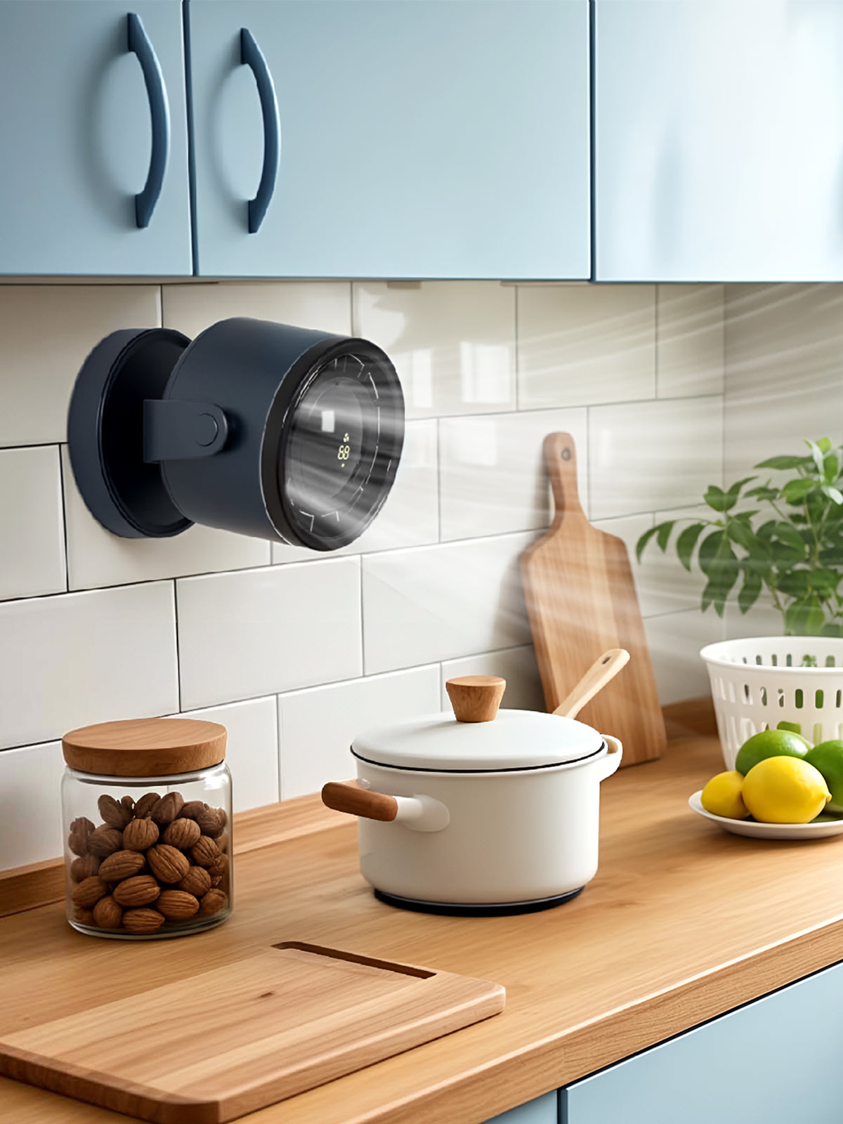 Brimax 4 Speeds Cordless Office Desk Fan (Black & White)