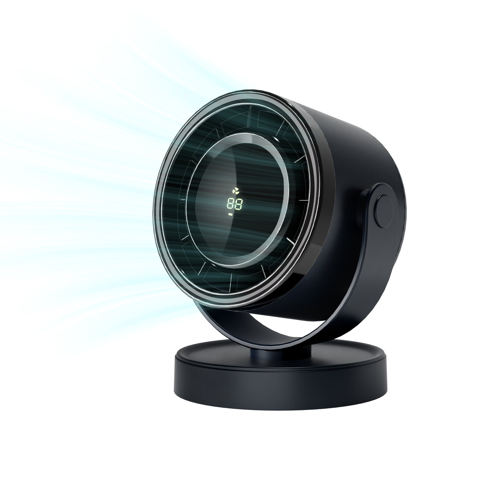 Brimax 4 Speeds Cordless Office Desk Fan (Black & White)