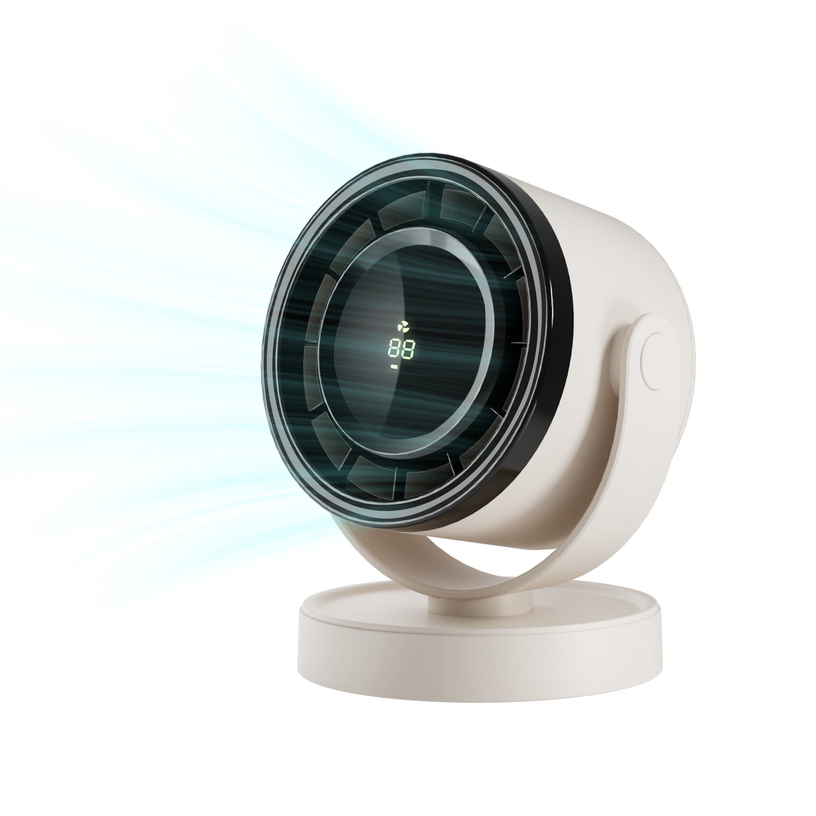 Brimax 4 Speeds Cordless Office Desk Fan (Black & White)