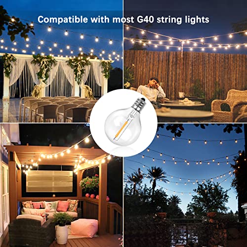 BRIMAX Clear Glass AC120V AC230V 1W G40 E12 LED Bulb 2200K 2700K (6Pack)