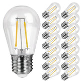 Dimmable Clear Plastic Shatterproof AC120V AC230V 2W S14 E26 E27 LED Bulb 2200K 2700K (15Pack)
