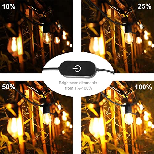 BRIMAX DC5V transparenter Kunststoff 10W S14 USB LED-Lichterkette 2700K dimmbar (1Pack)