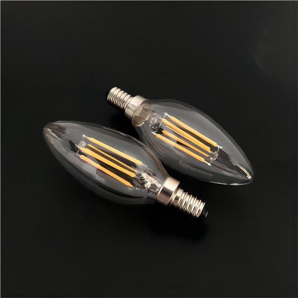 BRIMAX 120 V Klarglas 4 W C35 LED-Glühbirne 2700 K (1 Packung)