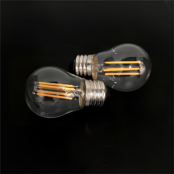 BRIMAX 120V 230V Clear Glass 4W G45 Dimmable E26 E27 LED Bulb 2700K (6Pack)