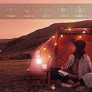 BRIMAX DC5V transparenter Kunststoff 10W S14 USB LED-Lichterkette 2700K dimmbar (1Pack)
