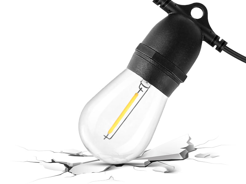 BRIMAX DC5V Clear Plastic 10W S14 USB LED String Lights 2700K Non-dimmable (1Pack)