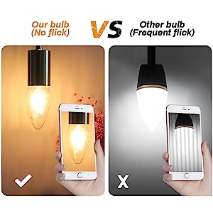BRIMAX 120V Clear Wrinkle Glass 4W C45 F15 E26 LED Bulb 2700K (4Pack)