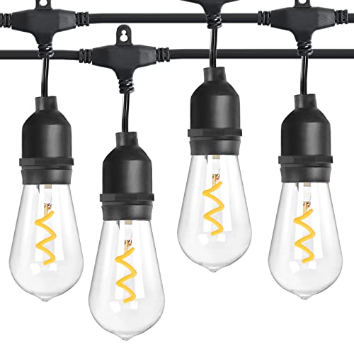BRIMAX AC230V UK-Stecker, transparenter Kunststoff, bruchsicher, 48 Fuß, 15 Glühbirnen, 15 W, ST48, verbindbare LED-Lichterkette, 2700 K (1 Packung)