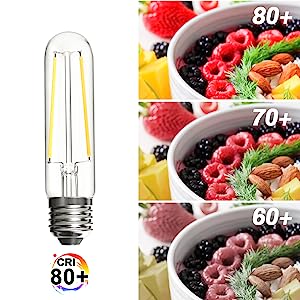 BRIMAX 120V 230V Clear Glass 4W T30 T10 E26 E27 LED Bulb 2700K (4Pack)