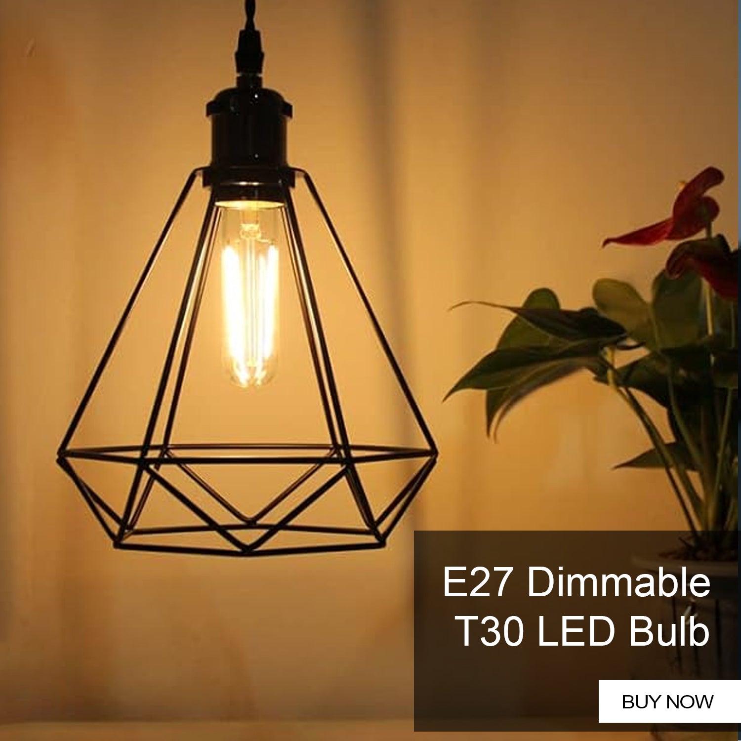 BRIMAX Industrial Style Iron Lighting Fixture, Bulb Not Included (1 Pack)
