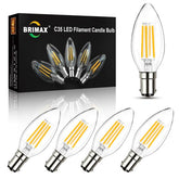 BRIMAX 230V Clear Glass 4W B15 C35 LED Bulb 2700K (5Pack)