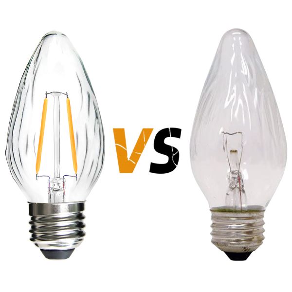 BRIMAX 120V Clear Wrinkle Glass 2W C45 F15 E26 LED Bulb 2700K (4Pack)