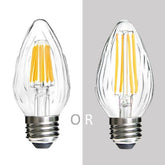 BRIMAX LED-Glühbirne, 120 V, klares Faltenglas, 8 W, F15, E26, 2700 K (1 Packung)