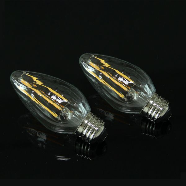 BRIMAX 120V Vidrio Arrugado Transparente 8W F15 E26 Bombilla LED 2700K (1Pack)