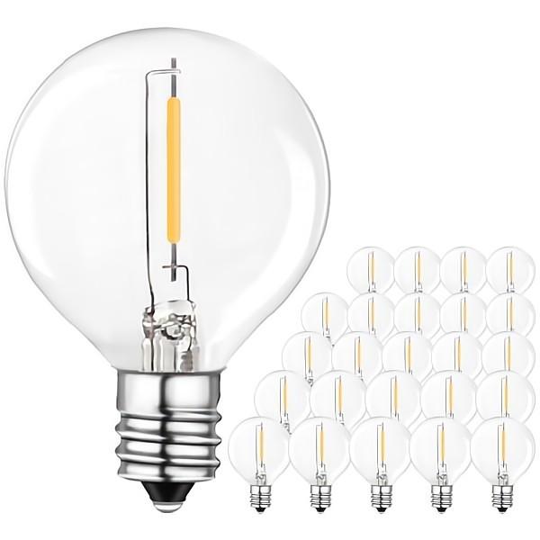 BRIMAX 120V Cristal Transparente 1W G40 E12 Bombilla LED 2200K (Pack de 6)