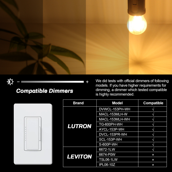 BRIMAX 230 V Klarglas 4 W G45 dimmbare E27 LED-Glühbirne 2700 K (4 Stück)