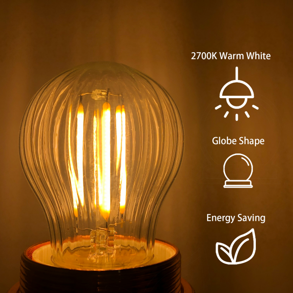BRIMAX 230 V Klarglas 4 W G45 dimmbare E27 LED-Glühbirne 2700 K (4 Stück)