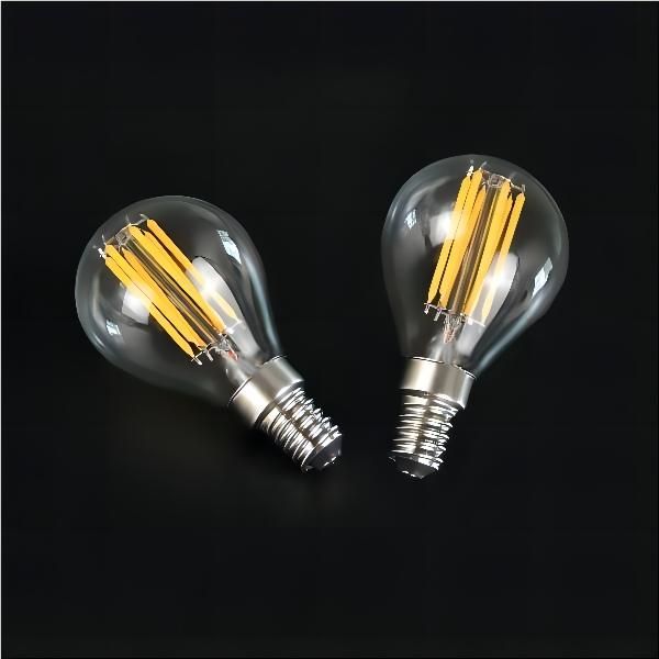 BRIMAX 120V Vidrio Transparente 6W G45 E12 Bombilla LED 2700K (Pack de 6)