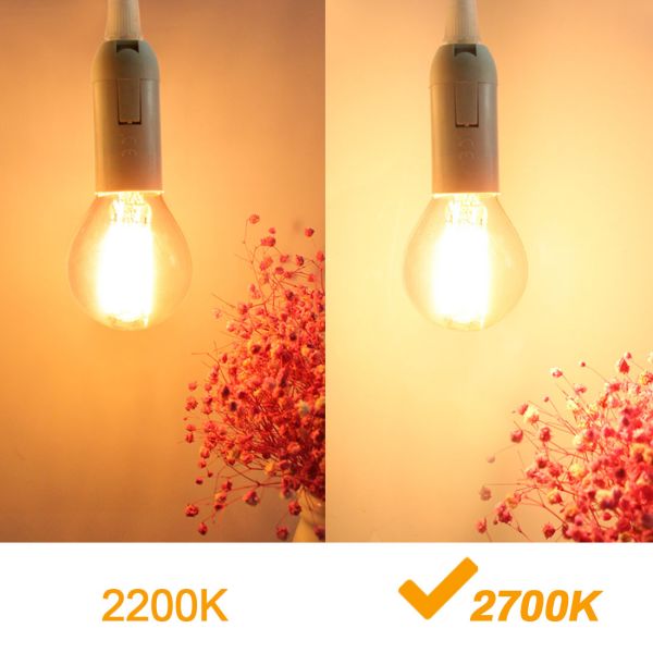 BRIMAX 120V Vidrio Transparente 6W G45 E12 Bombilla LED 2700K (Pack de 6)