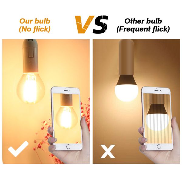 BRIMAX 120V Vidrio Transparente 6W G45 E12 Bombilla LED 2700K (Pack de 6)