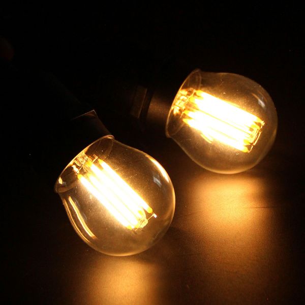 BRIMAX 120V 230V Clear Glass 6W G45 E26 E27 LED Bulb 2700K (6Pack)