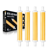 BRIMAX 120V 230V Clear Glass 7.7W Dimmable R7S LED Bulb 2700K (4Pack)