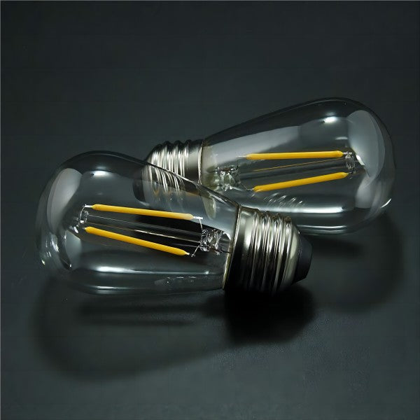 BRIMAX Clear Glass AC120V AC230V 2W S14 E26 E27 LED Bulb 2200K 2700K (15Pack)