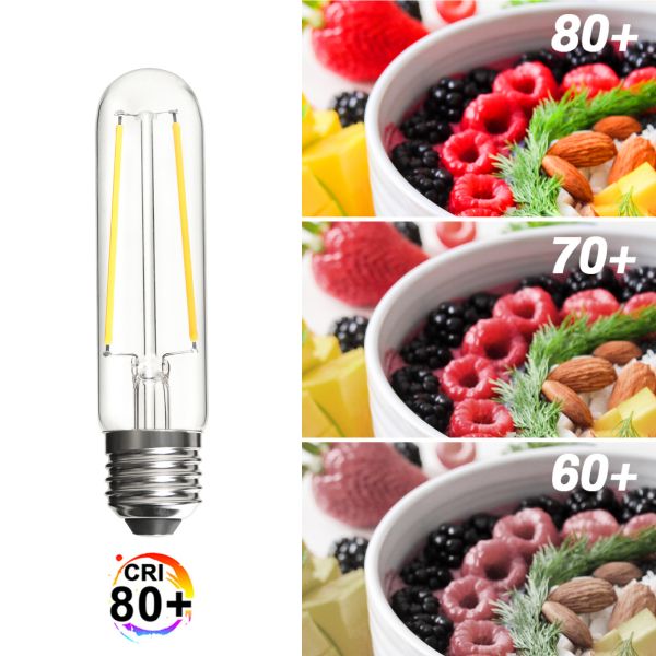 BRIMAX 120V 230V Clear Glass 4W T30 T10 E26 E27 LED Bulb 2700K (4Pack)