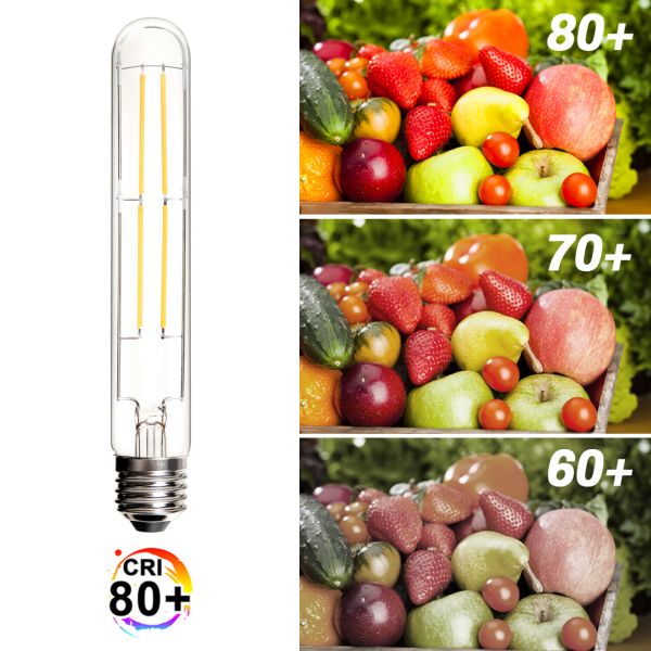 BRIMAX 120V 230V Clear Glass 8W T30 T10 E26 E27 LED Bulb 2700K (4Pack)