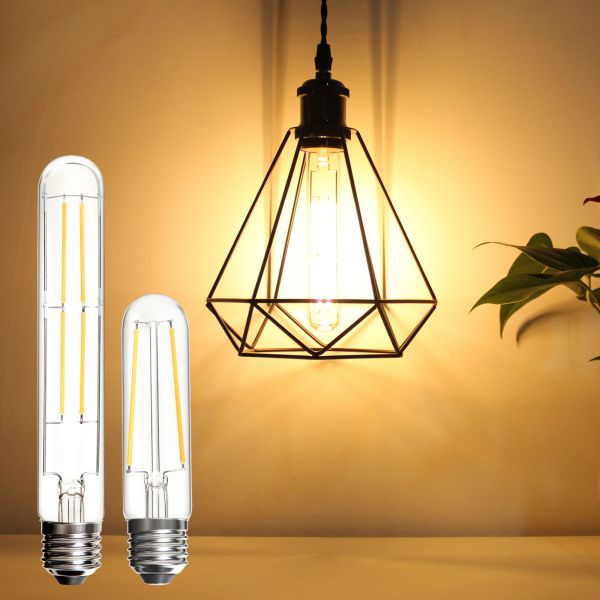 BRIMAX 120V 230V Clear Glass 8W T30 T10 E26 E27 LED Bulb 2700K (4Pack)