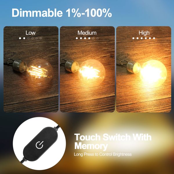 BRIMAX DC5V Clear Plastic 3W A60 USB LED Bulb 2700K (1Pack)