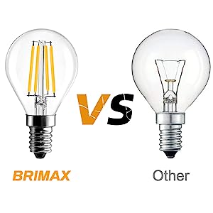 BRIMAX AC120V AC230V Clear Glass 4W G45 E12 E14 LED Bulb 2700K (4Pack)