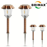 BRIMAX Solar Powered LED Landscape Lights (4 Pack)