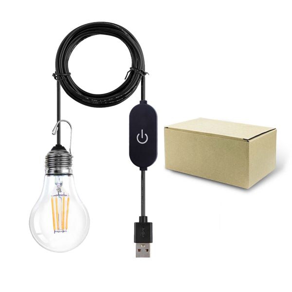 BRIMAX DC5V Clear Plastic 3W A60 USB LED Bulb 2700K (1Pack)