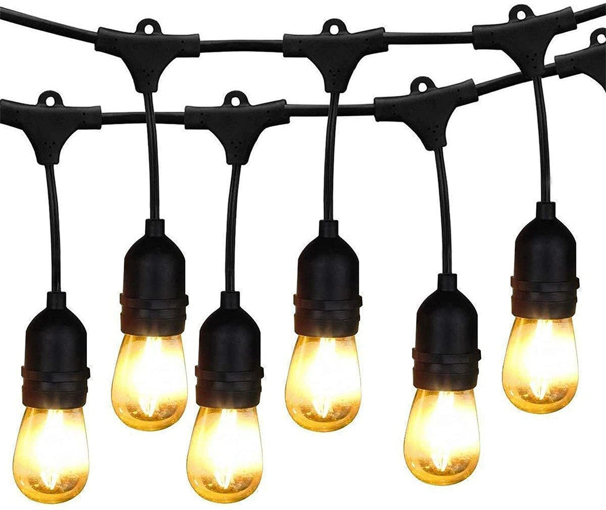 BRIMAX 230V UK Plug 2×1.0mm² Linkable 49FT S14 Outdoor Patio LED String Lights