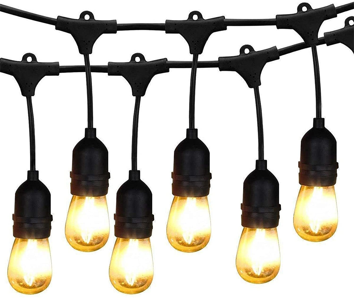 BRIMAX 230V UK Plug 2×1.0mm² Linkable 49FT S14 Outdoor Patio LED String Lights