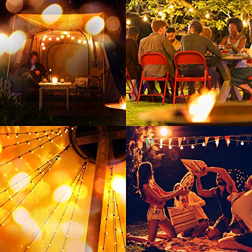 BRIMAX 230V UK-Stecker Glas Warmweiß 25FT 50FT G40 LED-Lichterkette für den Garten