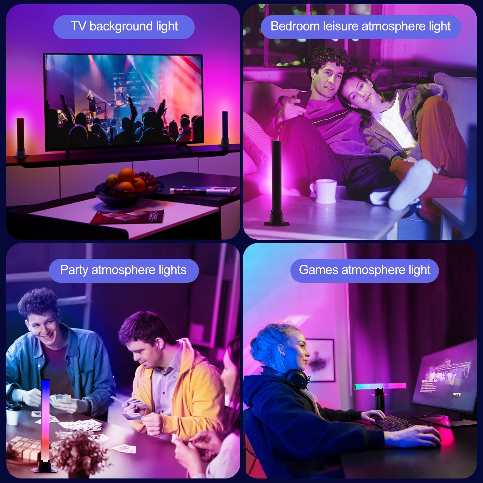 Brimax Smart RGB LED Music Light Bar with Music Sync & Timer Plans Support