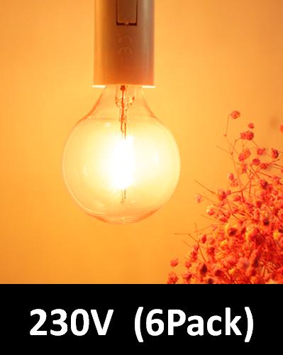 BRIMAX Clear Glass AC120V AC230V 1W G40 E12 LED Bulb 2200K 2700K (6Pack)