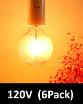BRIMAX Clear Glass AC120V AC230V 1W G40 E12 LED Bulb 2200K 2700K (6Pack)