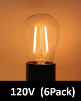 BRIMAX Clear Plastic Shatterproof AC120V AC230V 2W S14 E26 E27 LED Bulb 2200K 2700K (6Pack)