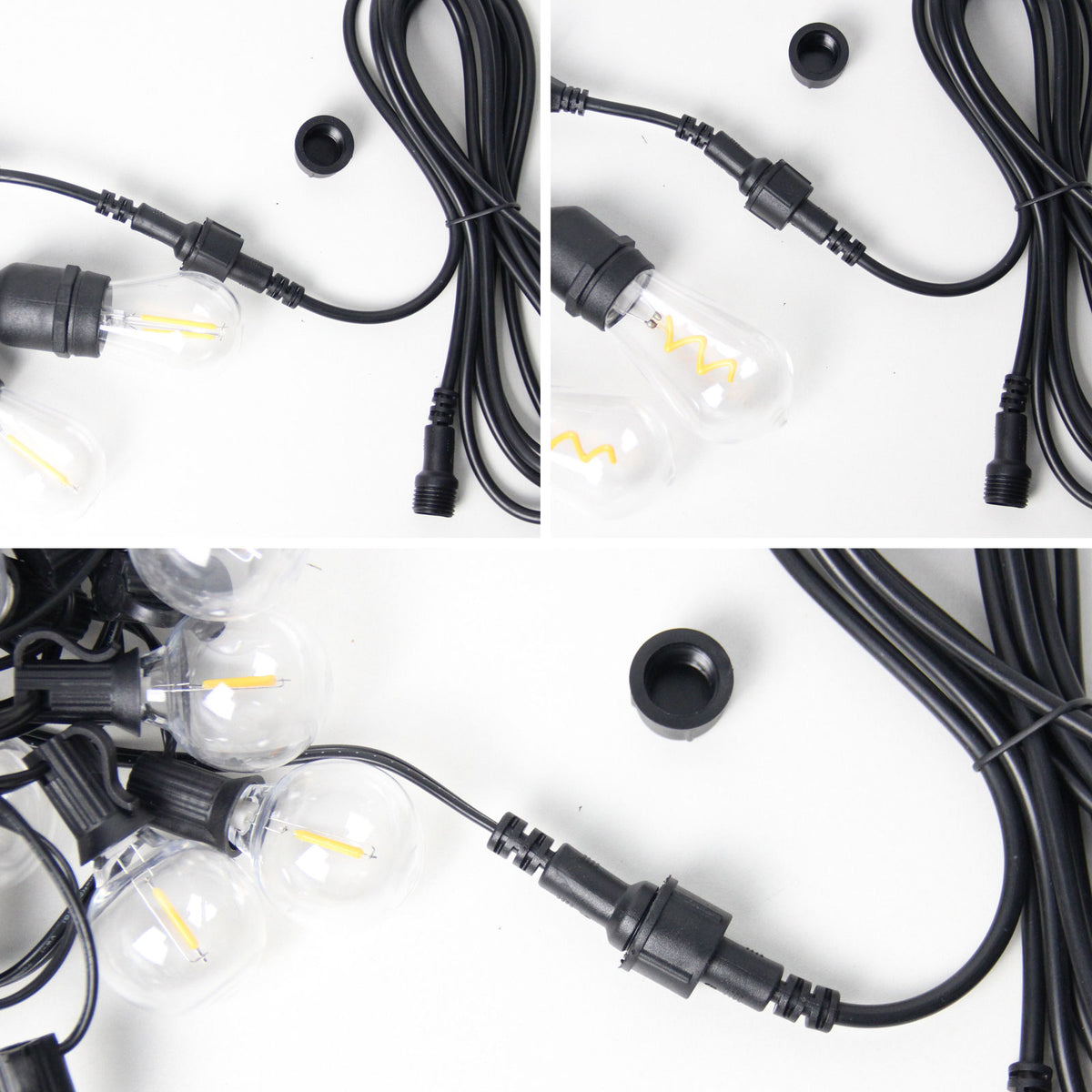 Brimax Extension Cable 3m 9.8Ft for Newest Smaller 2PIN 2×0.5mm² S14 & G40 & ST48 String Lights