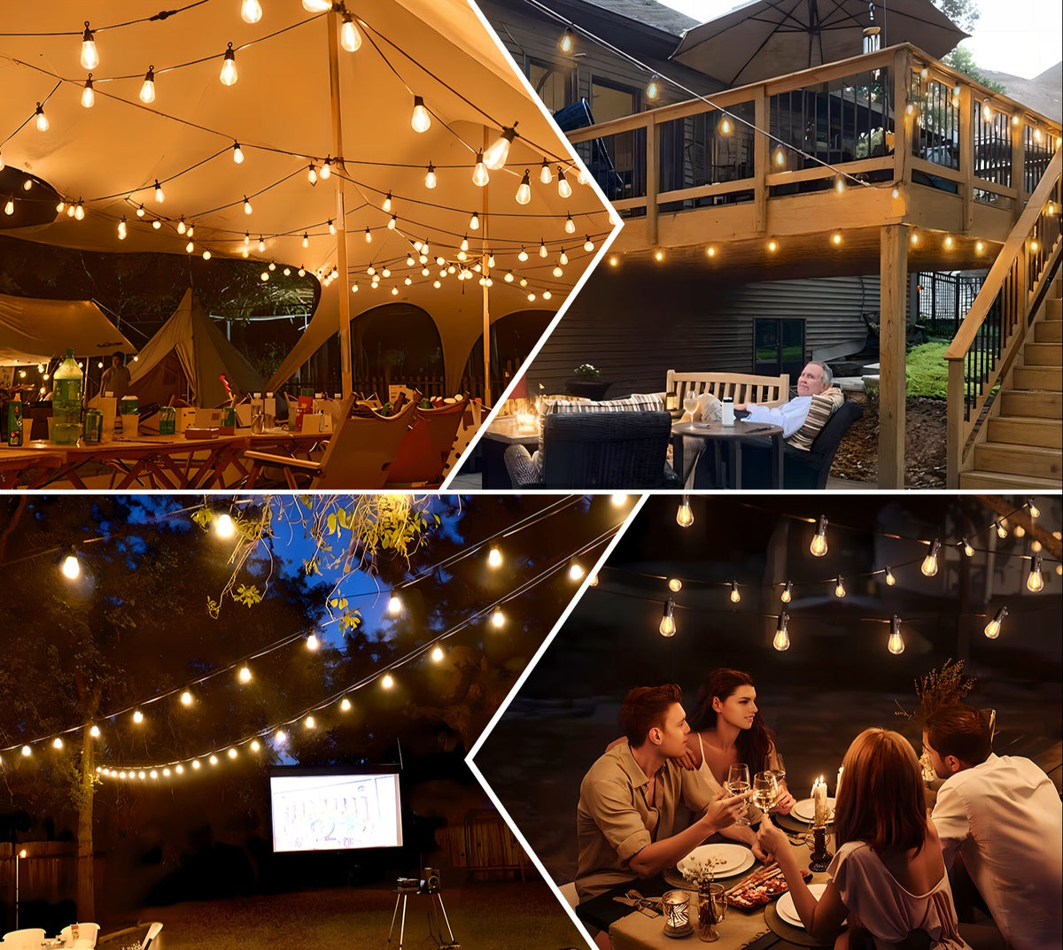 Brimax 2200K S14 E12 dimmable  LED String Lights