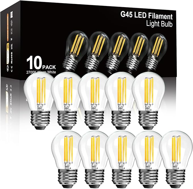 BRIMAX AC230  E27 G45  6 W 2700 K  Commercial Lighting Bulbs Pack of 10