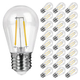 Dimmable Clear Plastic Shatterproof AC120V AC230V 2W S14 E26 E27 LED Bulb 2200K 2700K (25Pack)