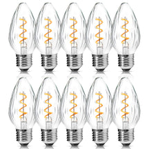 Brimax F15 E26 Medium Base Flame Wrinkle Glass LED Light Bulbs