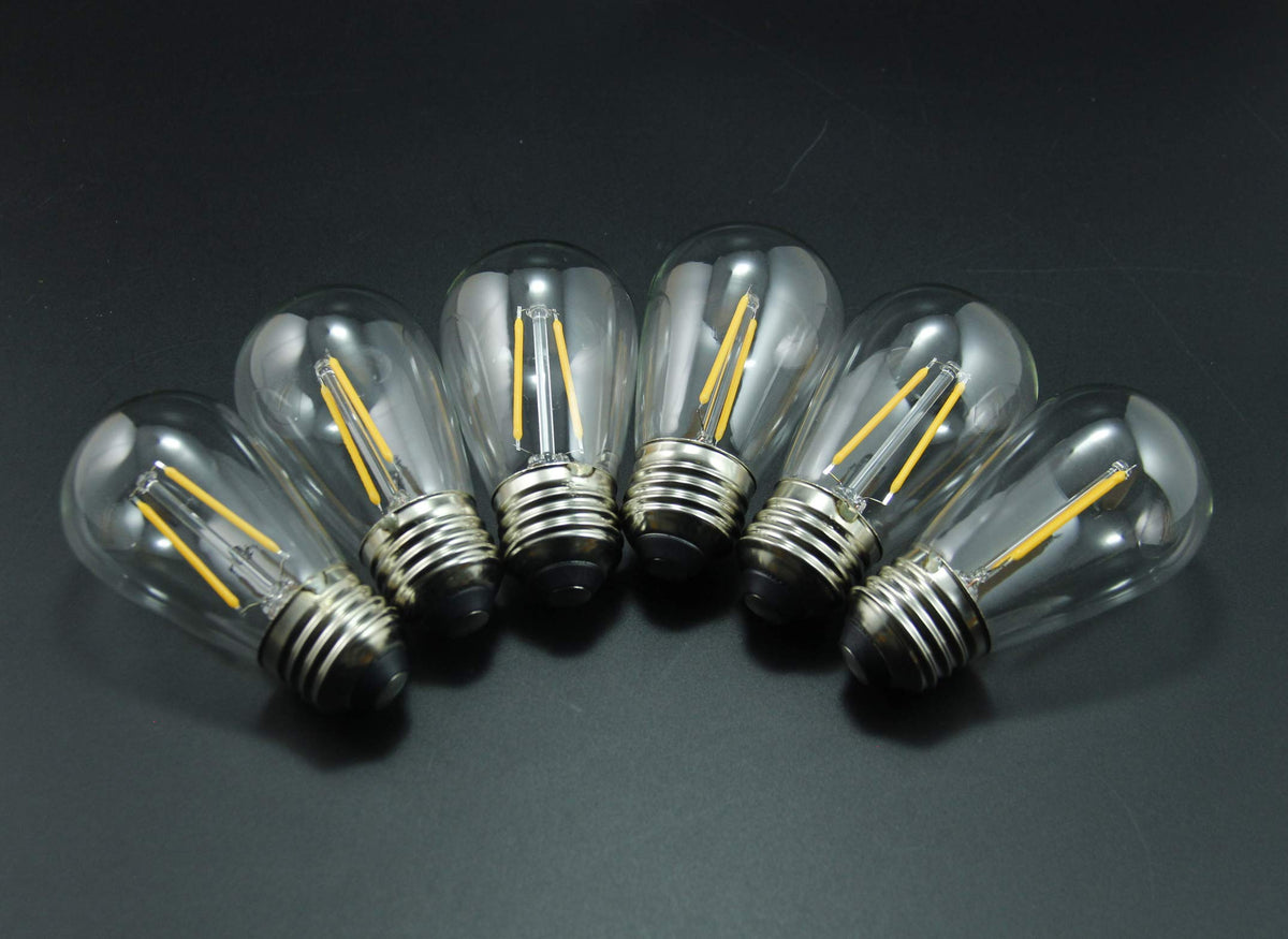Brimax 120V 2700K E26 2W Shatterproof  S14 Replacement Bulbs for Outdoor String Lights and Sputnik Chandelier